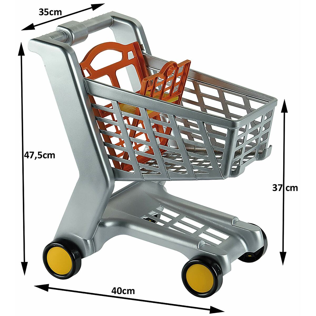 Cărucior de cumpărături Klein Shopping Center Supermarket Trolley Jucărie - Jucarii si jocuri, Imitații de jocuri