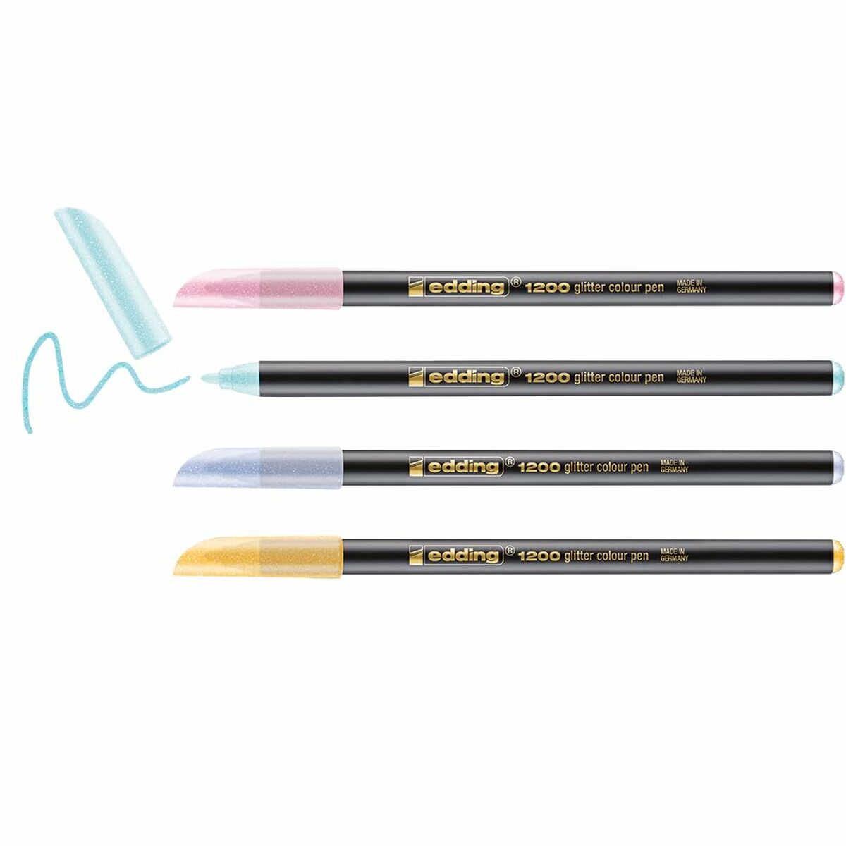 Set de Carioci Edding 1200 Multicolor Plăcintă Purpurină 4 Piese - Birou și papetărie, Pixuri, creioane și articole de scris