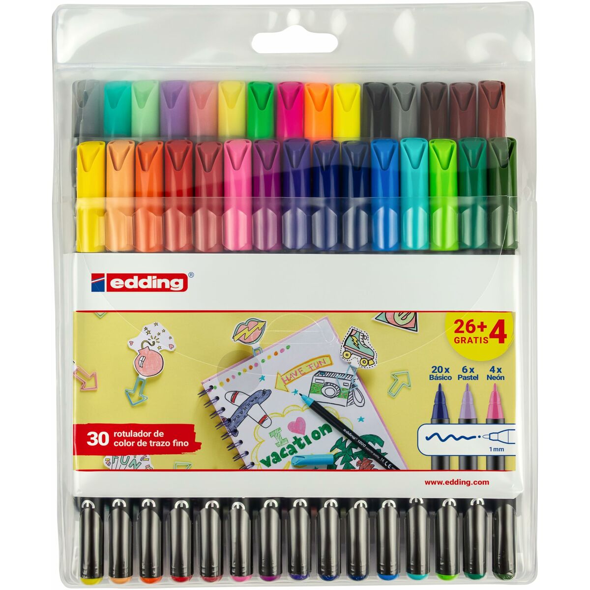 Set de Carioci Edding Multicolor 30 Piese - Birou și papetărie, Pixuri, creioane și articole de scris