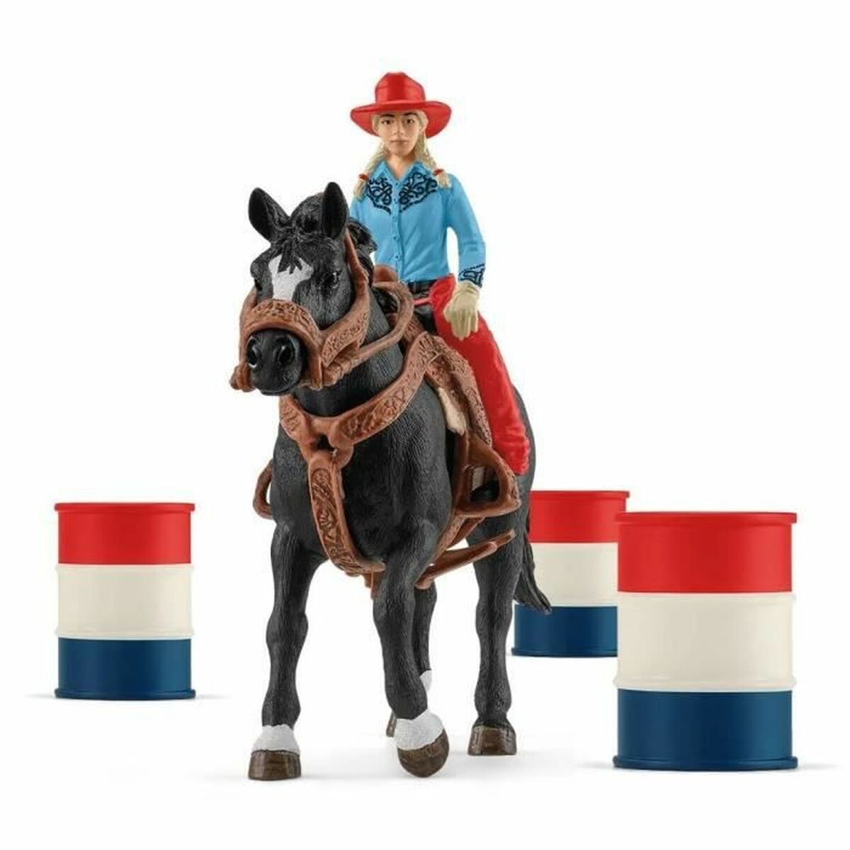 Playset Schleich Cowgirl Barrel Racing Fun - Jucarii si jocuri, Păpuși și figurine