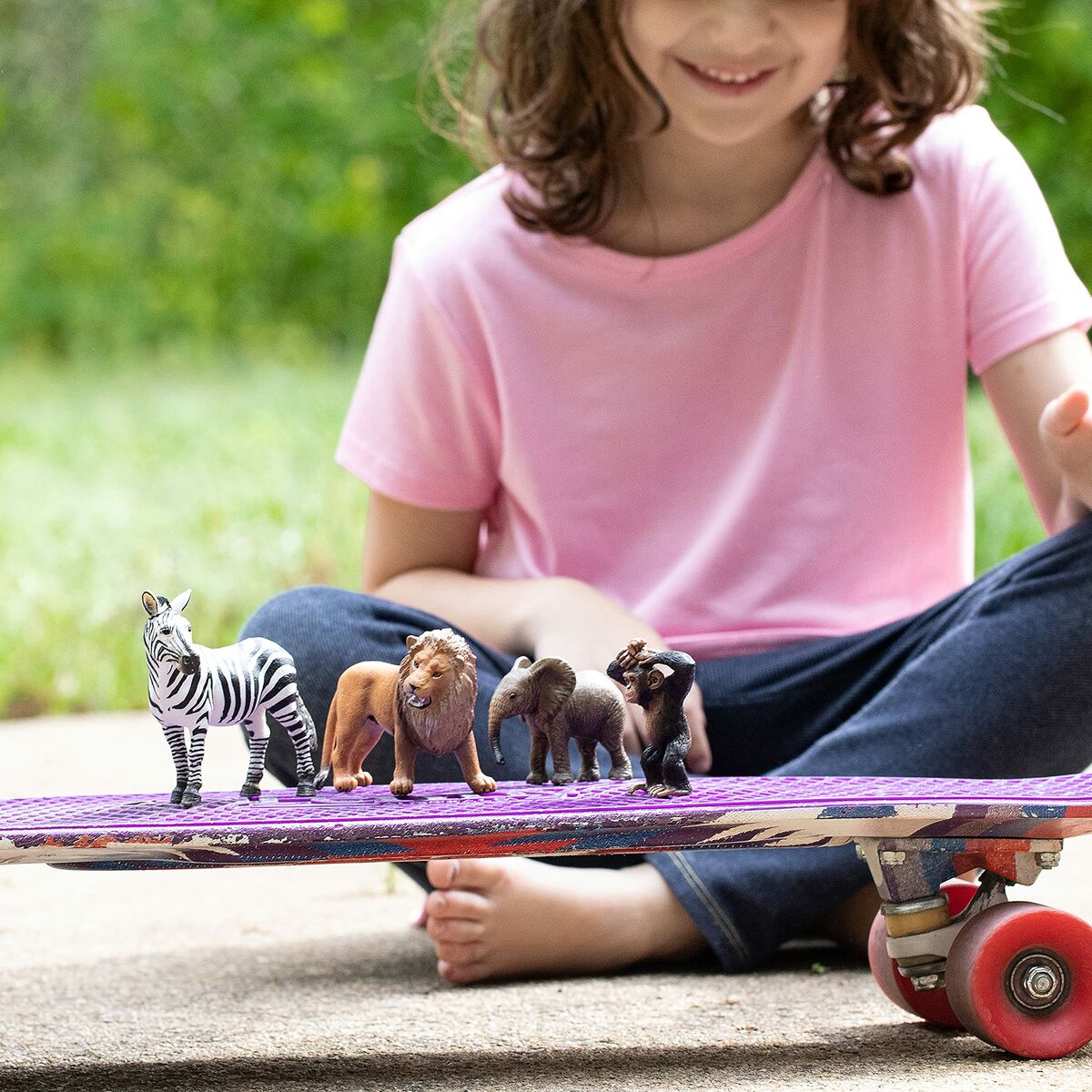 Figurine de animale Schleich 42387 Wild Life: Safari 4 Piese Plastic - Jucarii si jocuri, Păpuși și figurine