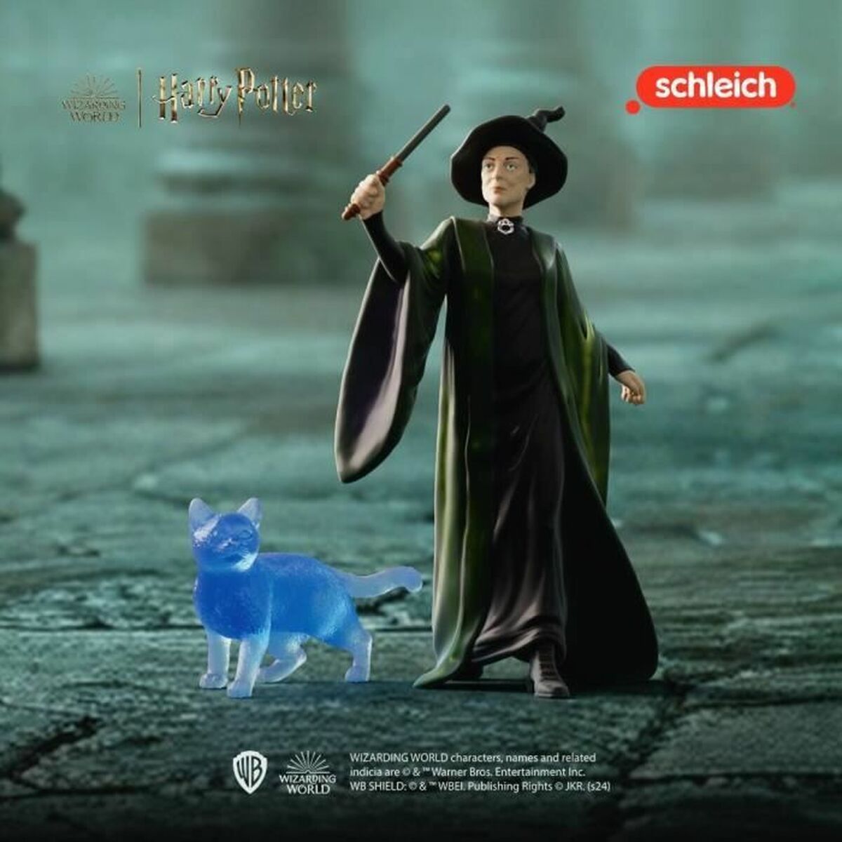 Figurină Harry Potter Sleich 42682 Professor McGonagall and her Patronus - Jucarii si jocuri, Păpuși și figurine