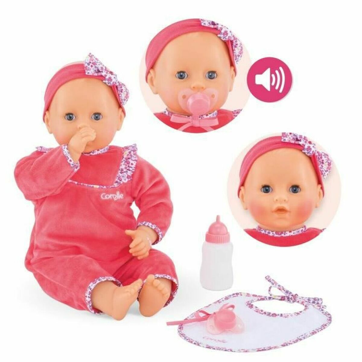 Păpușă bebeluș cu accesorii Corolle Lila Chérie cu sunet - Jucarii si jocuri, Păpuși și accesorii