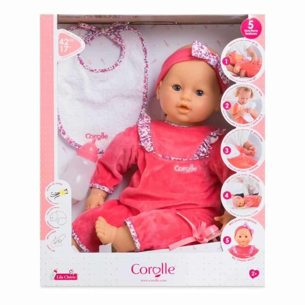 Păpușă bebeluș cu accesorii Corolle Lila Chérie cu sunet - Jucarii si jocuri, Păpuși și accesorii