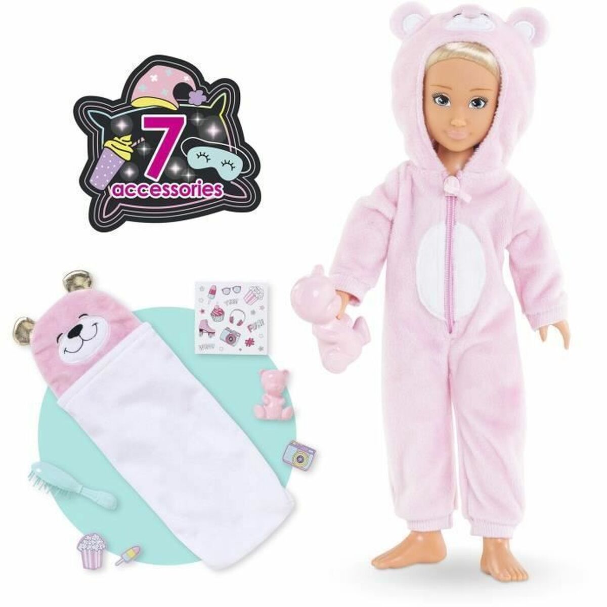 Păpușă bebeluș cu accesorii Corolle Valentine Pyjama Party - Jucarii si jocuri, Păpuși și accesorii