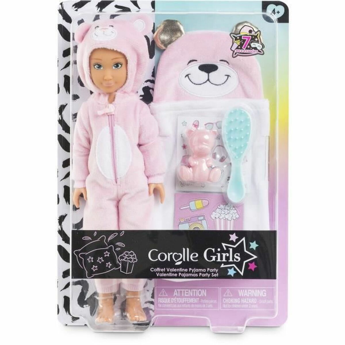 Păpușă bebeluș cu accesorii Corolle Valentine Pyjama Party - Jucarii si jocuri, Păpuși și accesorii