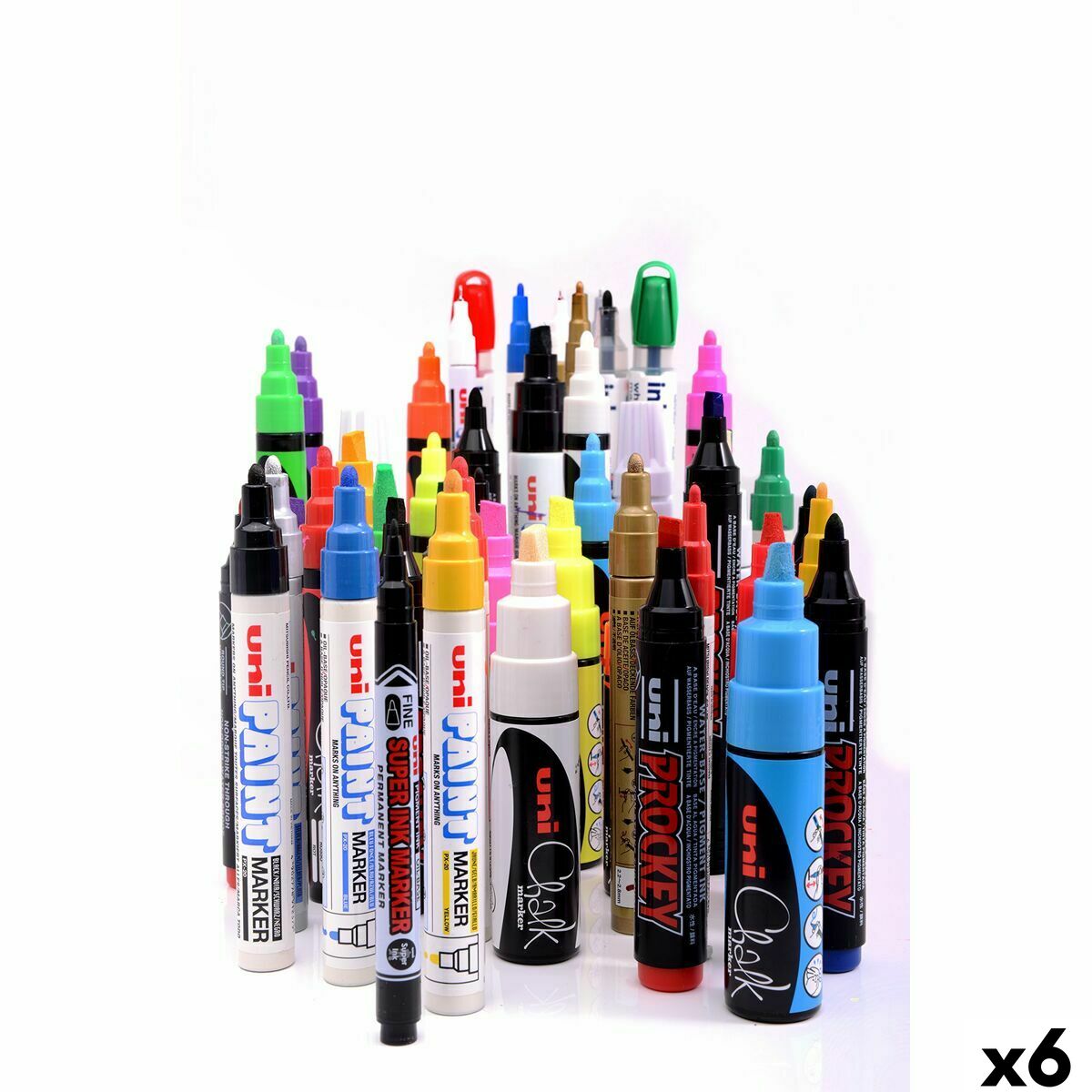 Marker pentru tablă albă Uni-Ball 6 Piese (6 Unități) - Birou și papetărie, Pixuri, creioane și articole de scris