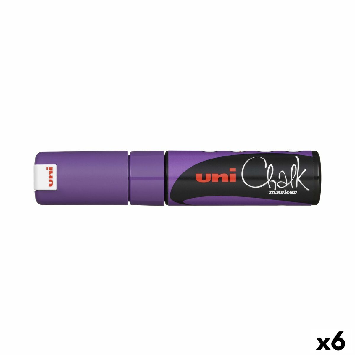 Markere cu cretă lichidă Uni-Ball PWE-8K Violet (6 Piese) (6 Unități) - Birou și papetărie, Pixuri, creioane și articole de scris