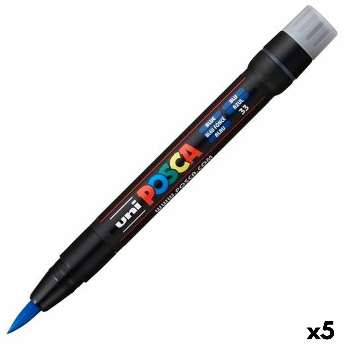 Carioci POSCA PCF-350 Albastru (5 Unități) - Birou și papetărie, Pixuri, creioane și articole de scris