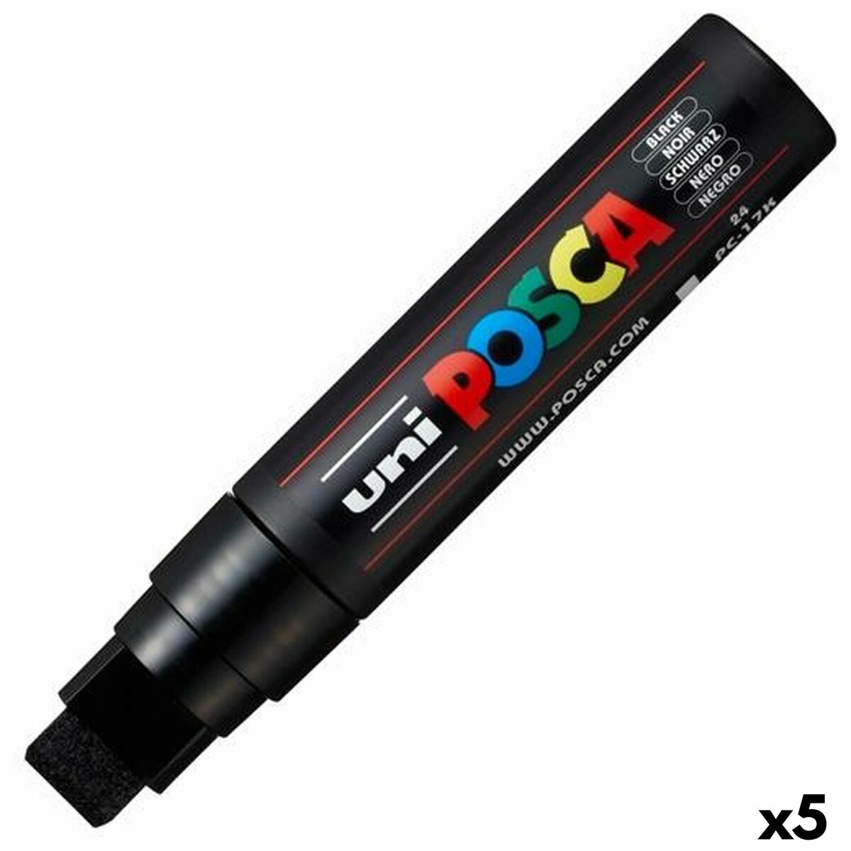 Carioci POSCA PC-17K Negru (5 Unități) - Birou și papetărie, Pixuri, creioane și articole de scris