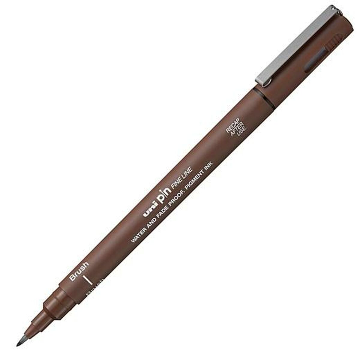 Marker permanent Uni-Ball PINBR-200(S) Pensulă Sepia 12 Piese - Birou și papetărie, Pixuri, creioane și articole de scris