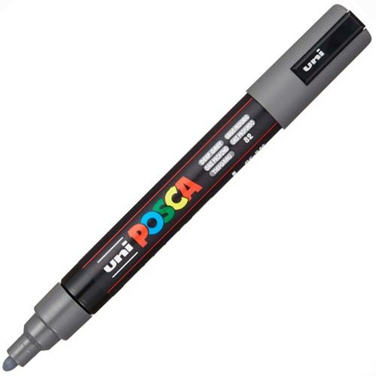 Marcaj de vopsea acrilică POSCA PC-5M Gri închis 1,8-2,5 mm (6 Unități) - Birou și papetărie, Pixuri, creioane și articole de scris