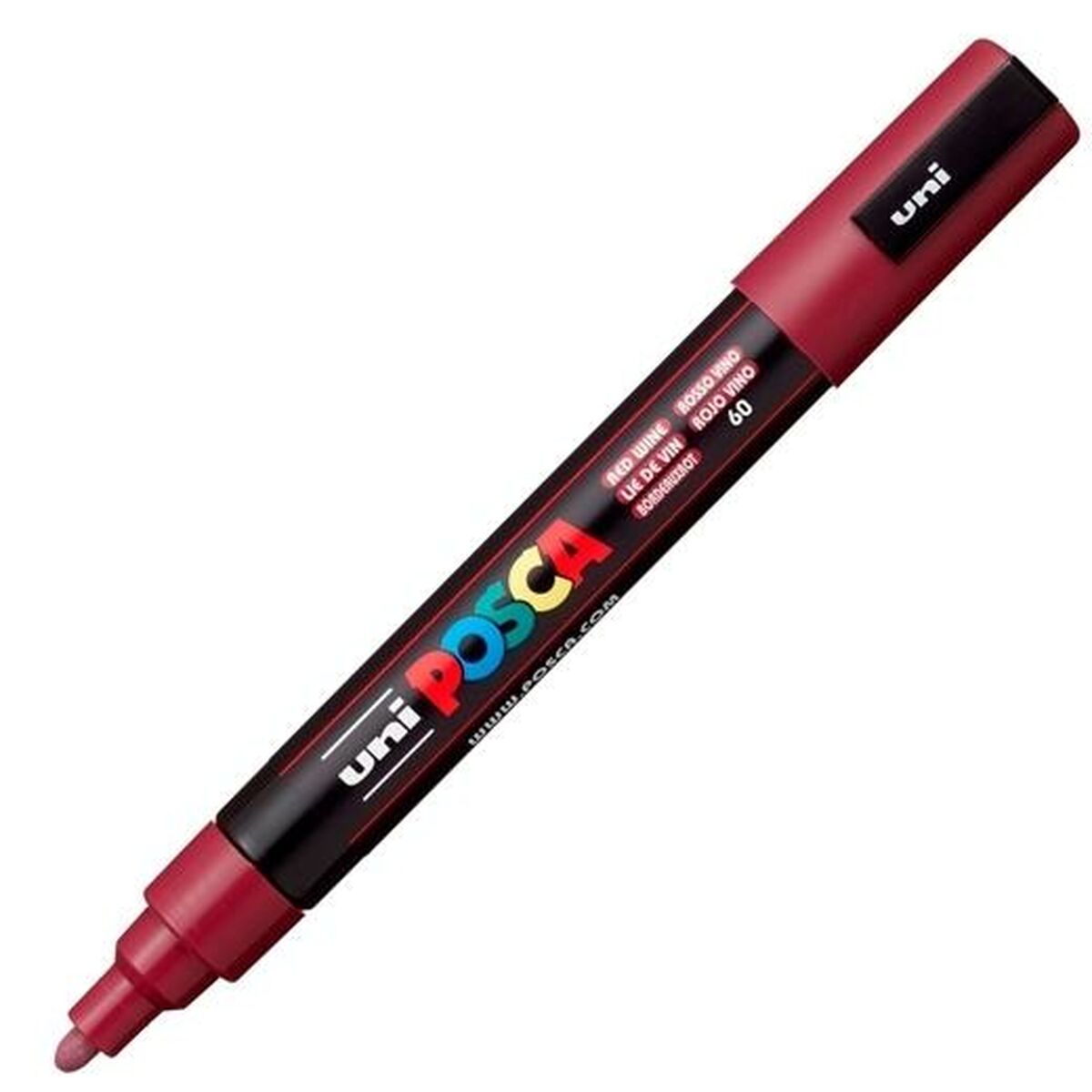 Marcaj de vopsea acrilică POSCA PC-3M vin rosu 0,9-1,3 mm (6 Unități) - Birou și papetărie, Pixuri, creioane și articole de scris