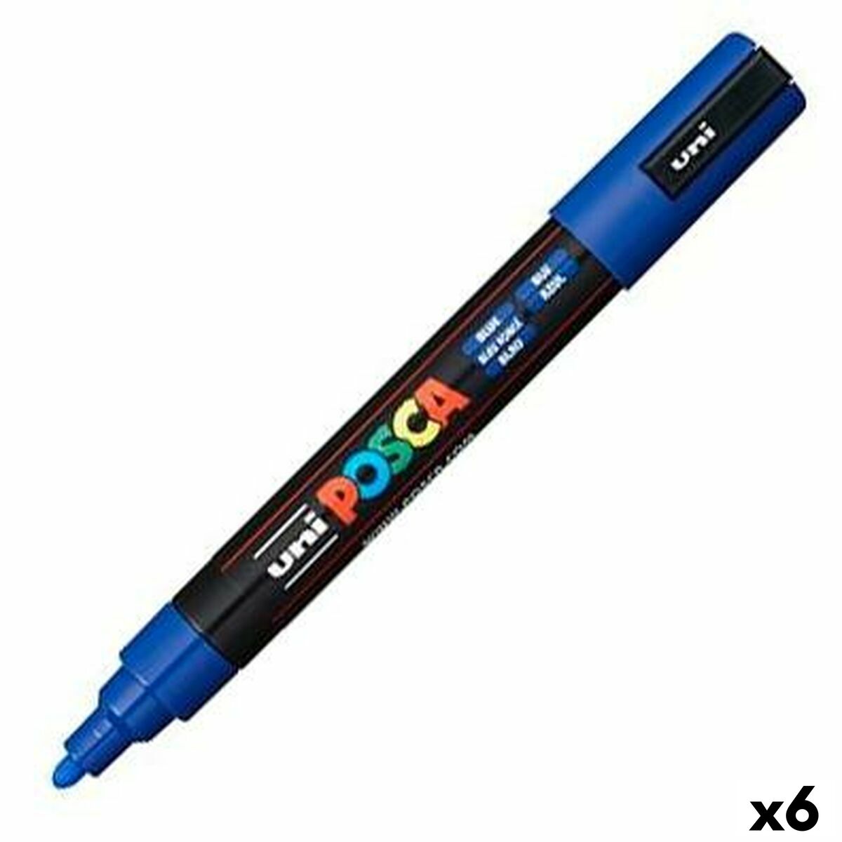 Carioci POSCA PC-5M Albastru (6 Unități) - Birou și papetărie, Pixuri, creioane și articole de scris