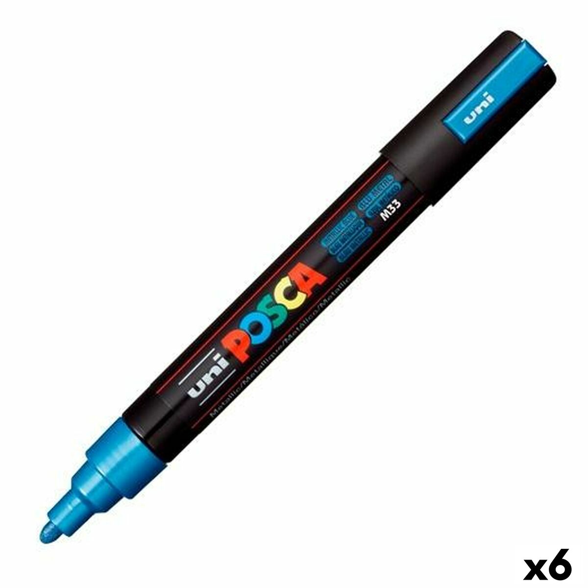 Carioci POSCA PC-5M Albastru (6 Unități) - Birou și papetărie, Pixuri, creioane și articole de scris