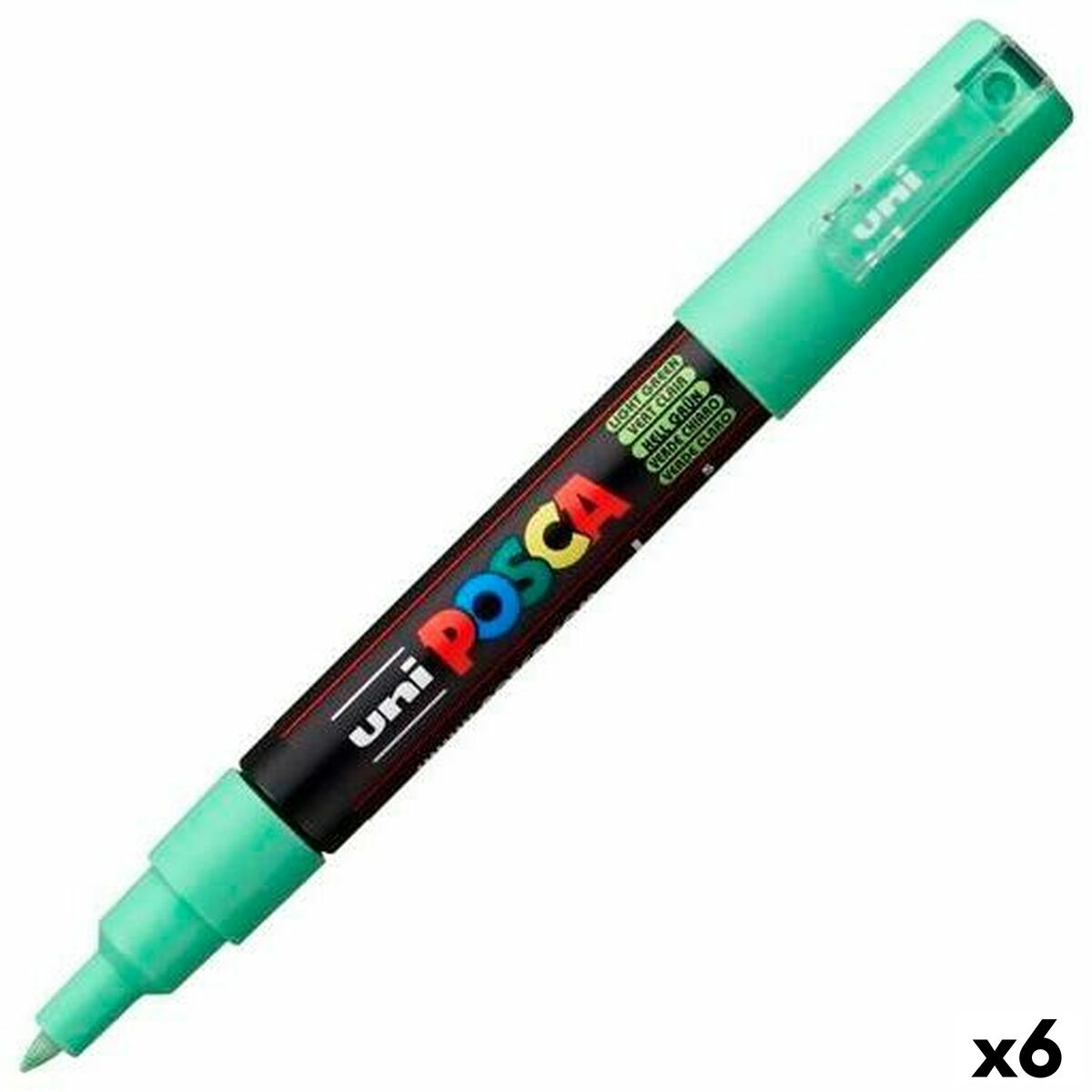 Cariocă POSCA PC-1M Verde deschis (6 Unități) - Birou și papetărie, Pixuri, creioane și articole de scris
