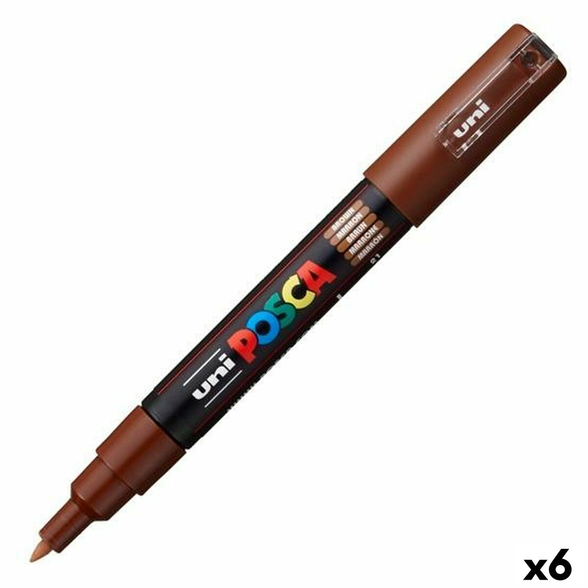 Carioci POSCA PC-1M Maro (6 Unități) - Birou și papetărie, Pixuri, creioane și articole de scris