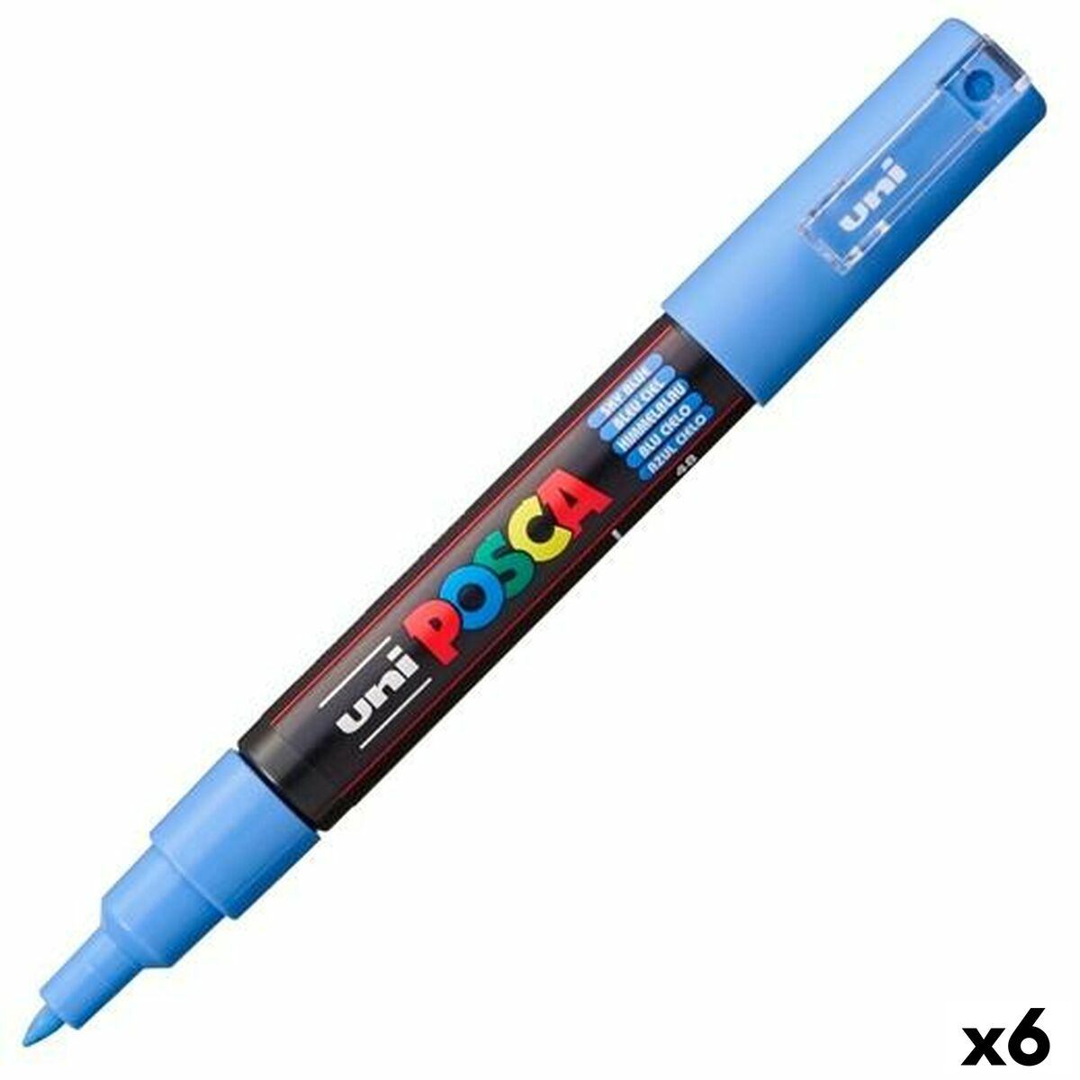 Carioci POSCA PC-1M Albastru celest (6 Unități) - Birou și papetărie, Pixuri, creioane și articole de scris