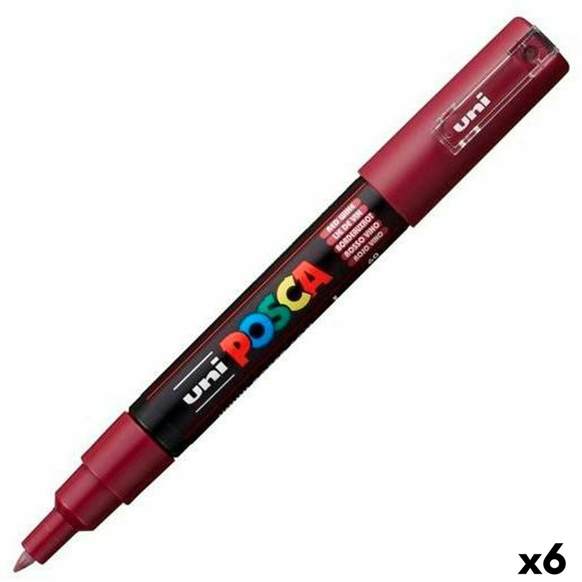 Cariocă POSCA PC-1M Roșu Bordo (6 Unități) - Birou și papetărie, Pixuri, creioane și articole de scris