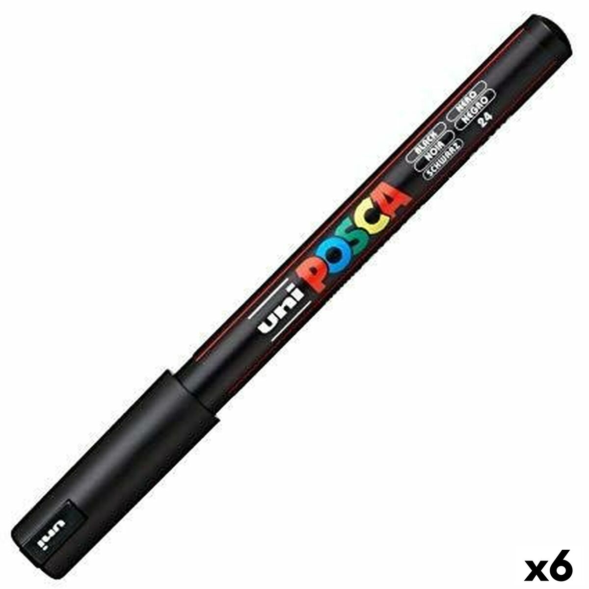 Cariocă POSCA PC-1MR Negru (6 Unități) - Birou și papetărie, Pixuri, creioane și articole de scris