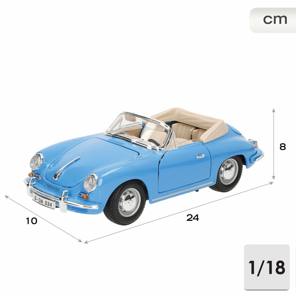 Mașină Bburago GT-Porsche 356B Cabriolet (1961) - Jucarii si jocuri, Vehicule