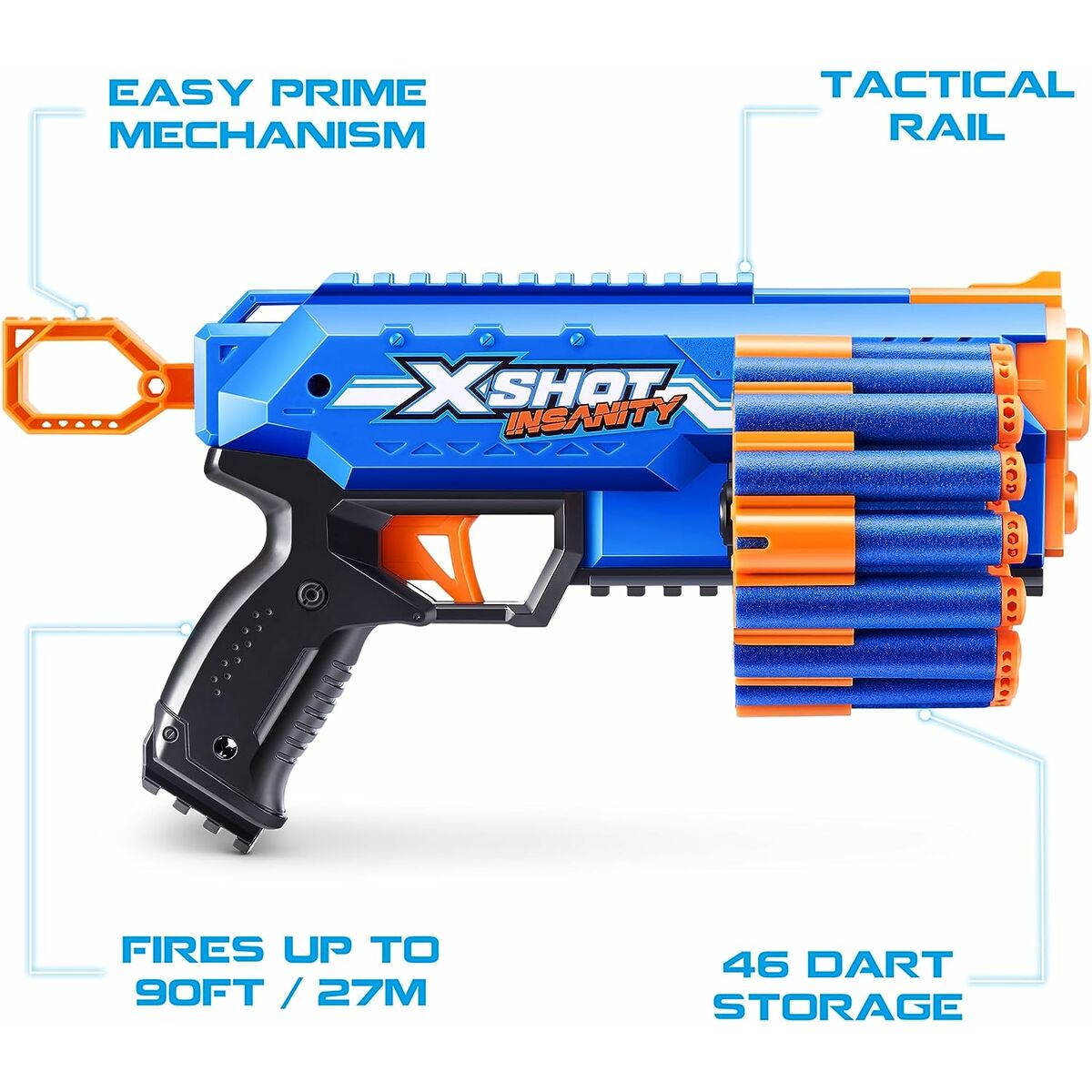 Pistol cu Săgeți X-Shot Insanity- Manic - Jucarii si jocuri, În aer liber și sport
