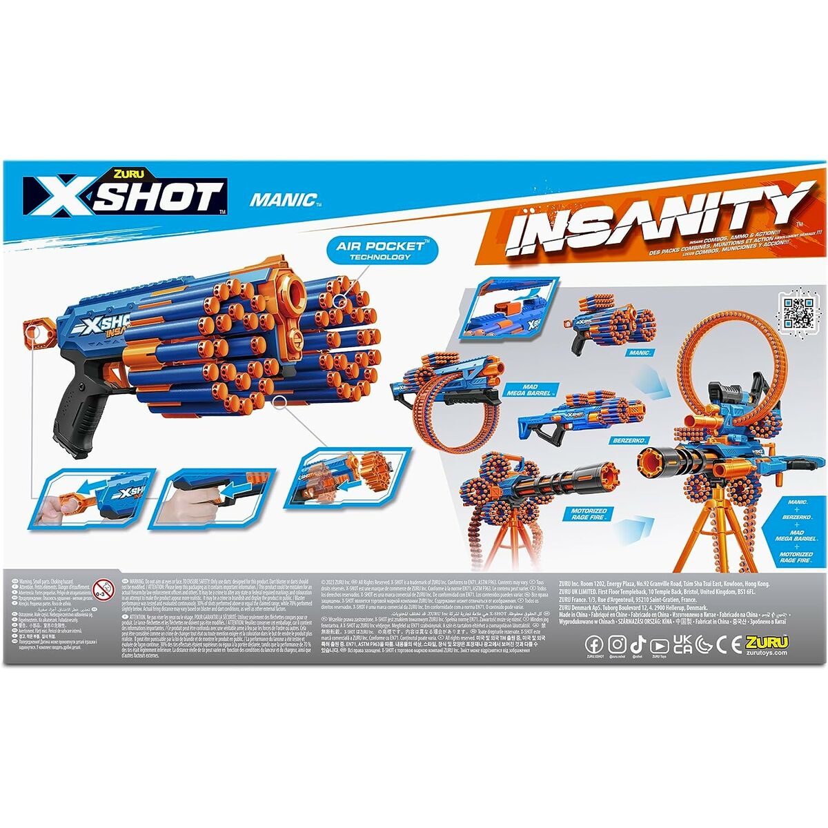 Pistol cu Săgeți X-Shot Insanity- Manic - Jucarii si jocuri, În aer liber și sport