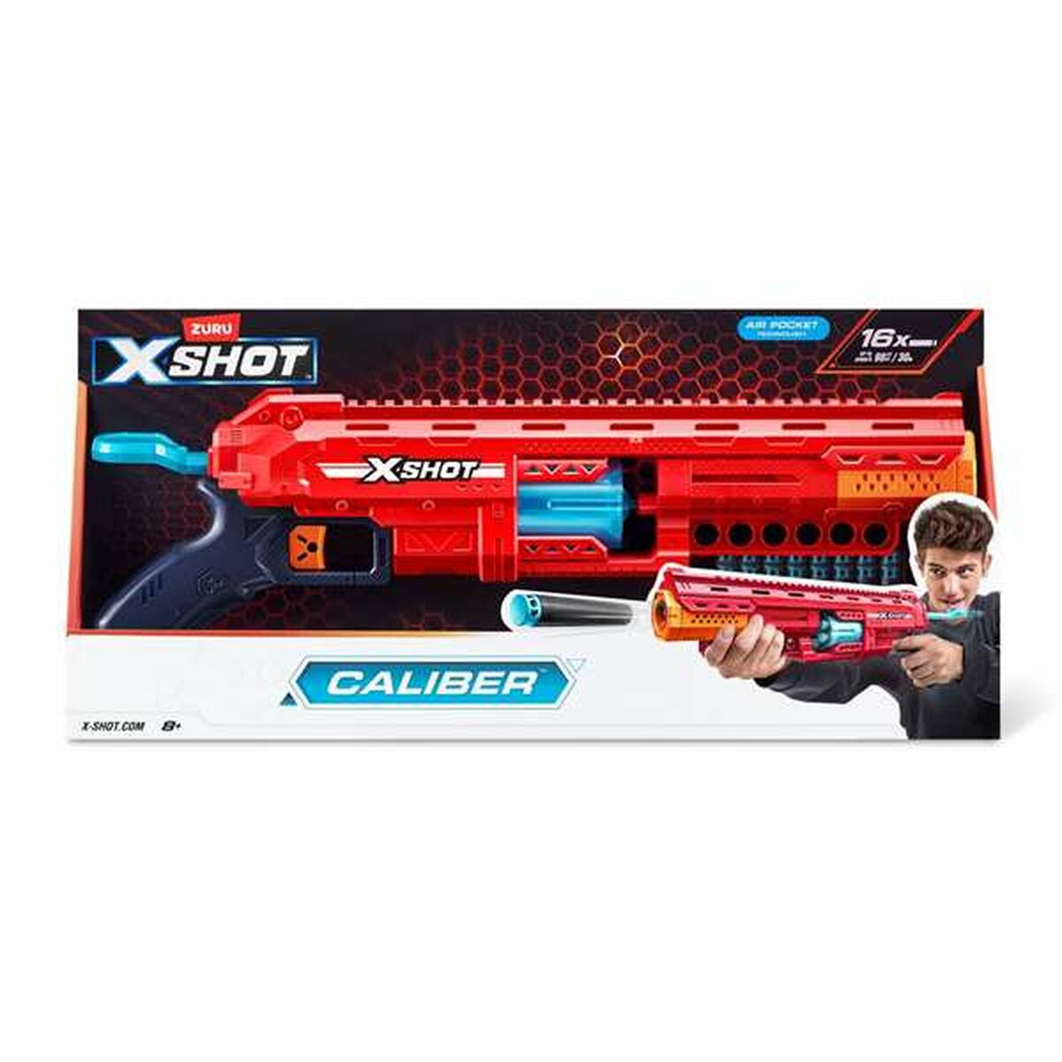 Pistol cu Săgeți Zuru X-Shot Caliber 23 x 50 x 7 cm - Jucarii si jocuri, În aer liber și sport