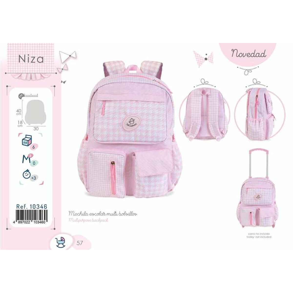Ghiozdan Decuevas Niza 40 x 18 x 30 cm - Birou și papetărie, Material școlar și educațional