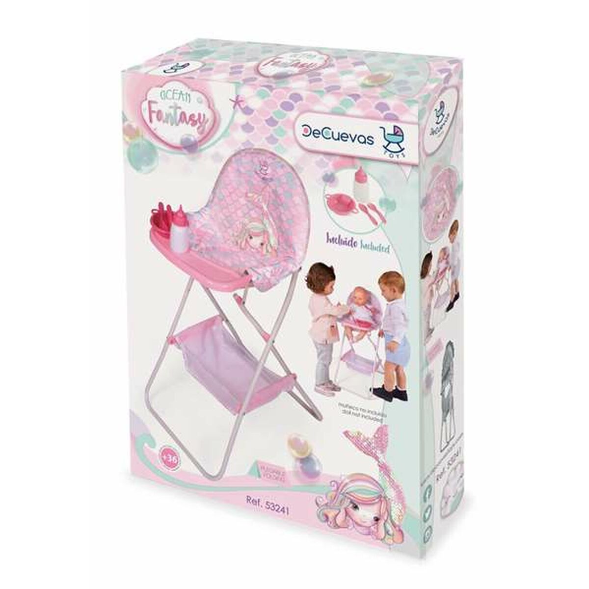 Scaun pentru Păpuși Decuevas Ocean Fantasy Scaun înalt 65 x 32 x 42 cm - Jucarii si jocuri, Păpuși și accesorii