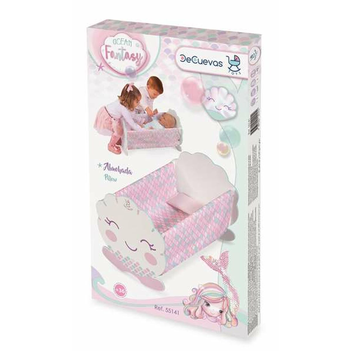 Pătuț pentru Păpuși Decuevas Ocean Fantasy Balansoar 49 x 32 x 31 cm - Jucarii si jocuri, Păpuși și accesorii