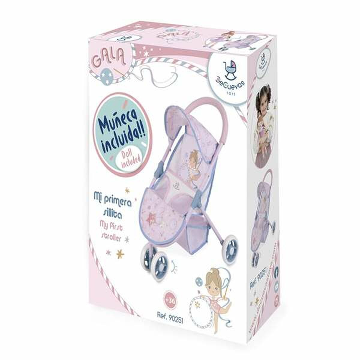 Cărucior pentru Păpuși Decuevas Gala 33 x 48 x 55 cm Liliachiu 50 cm - Jucarii si jocuri, Păpuși și accesorii