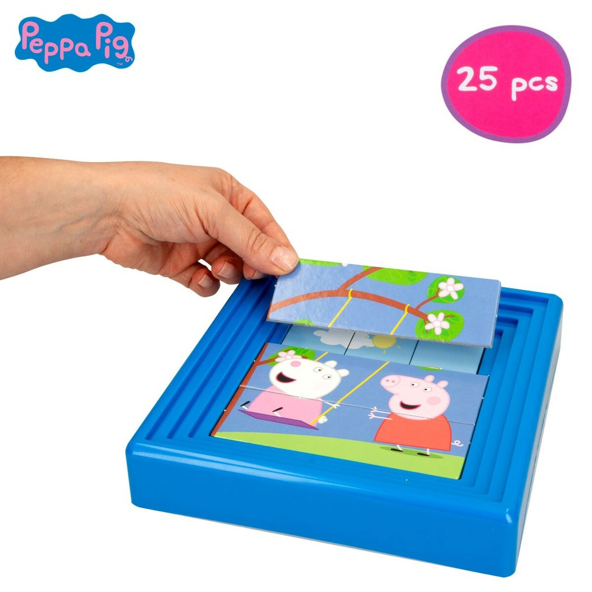 Puzzle pentru Copii Peppa Pig 25 Piese 19 x 4 x 19 cm (6 Unități) - Jucarii si jocuri, Păpuși și accesorii