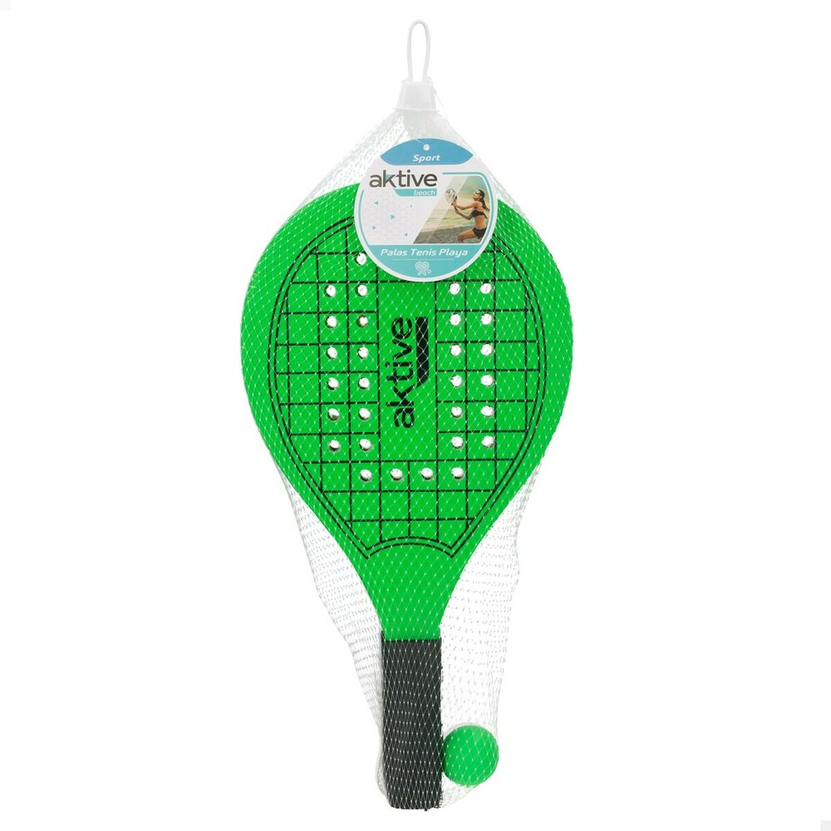 Palete de Plajă cu Minge Aktive Lemn 20,5 x 39,5 cm (24 Unități) - Jucarii si jocuri, În aer liber și sport