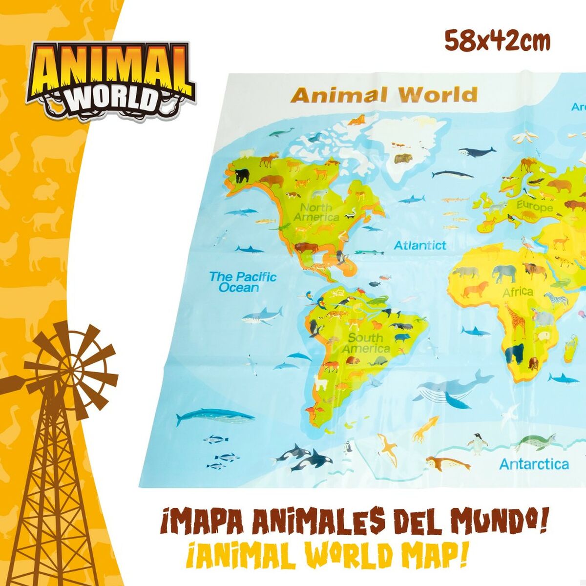 Figurine de animale Colorbaby 19 Piese Fermă Plastic 13 x 8 x 3 cm (6 Unități) - Jucarii si jocuri, Păpuși și figurine