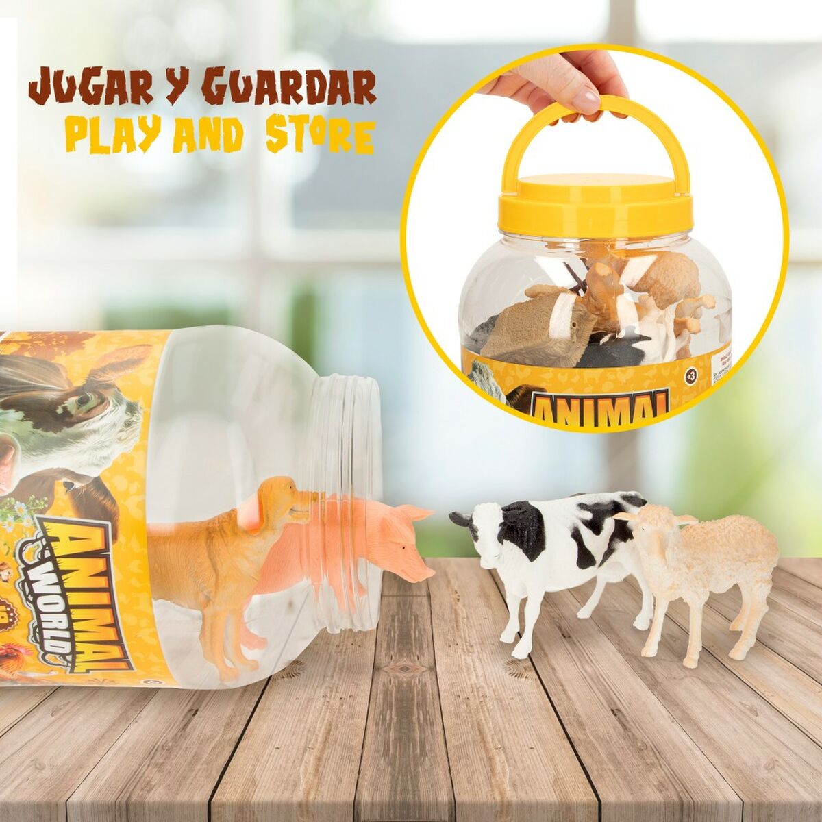 Figurine de animale Colorbaby 19 Piese Fermă Plastic 13 x 8 x 3 cm (6 Unități) - Jucarii si jocuri, Păpuși și figurine