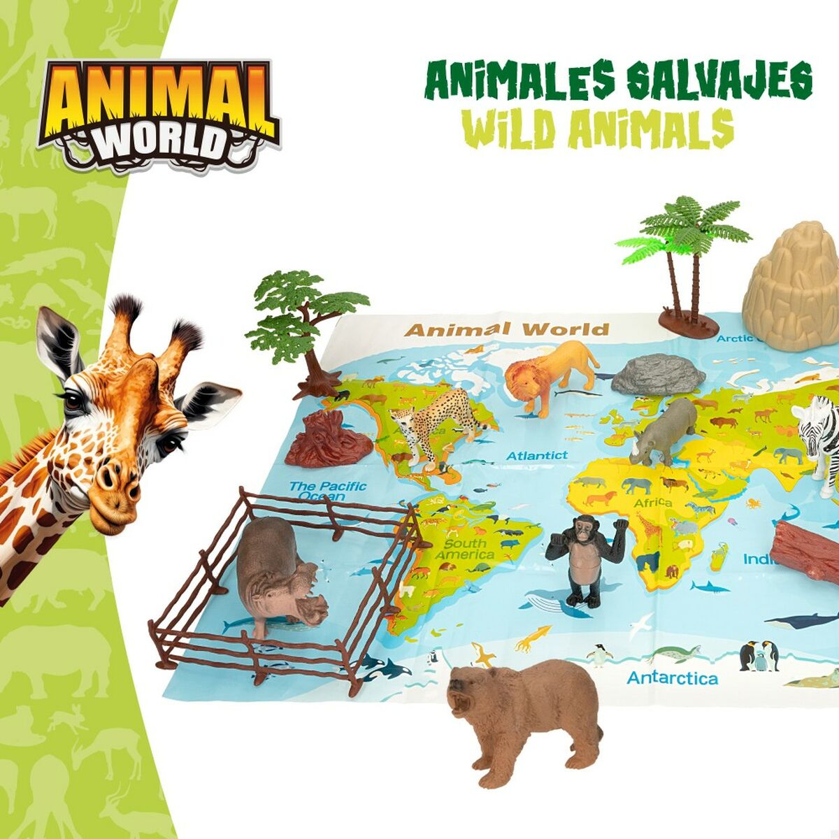 Figurine de animale Colorbaby 19 Piese Junglă Plastic 14 x 6 x 5 cm (6 Unități) - Jucarii si jocuri, Păpuși și figurine
