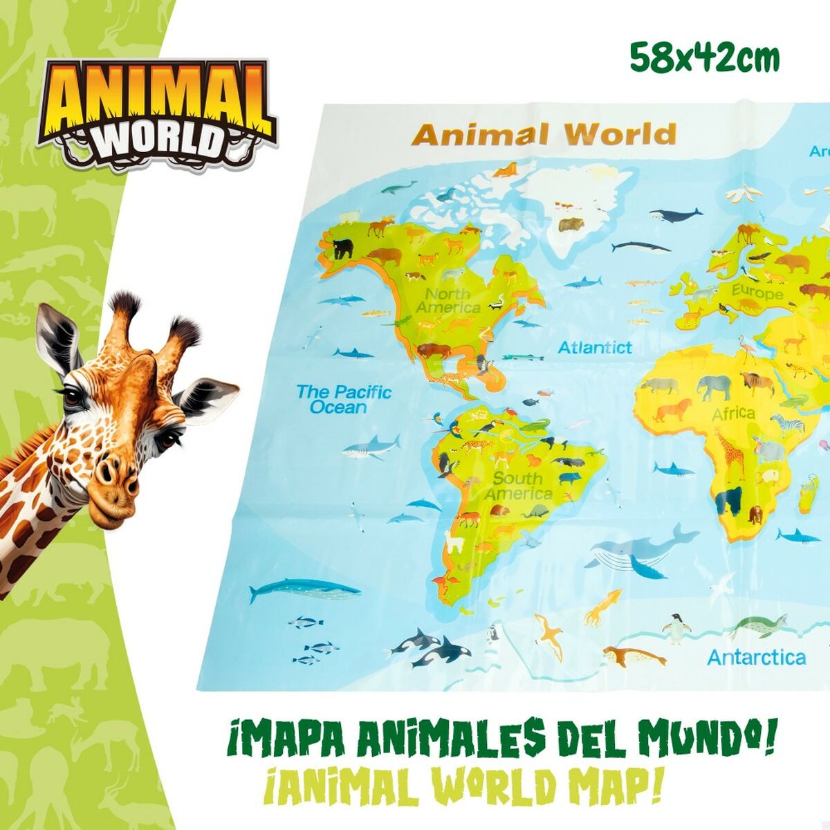 Figurine de animale Colorbaby 19 Piese Junglă Plastic 14 x 6 x 5 cm (6 Unități) - Jucarii si jocuri, Păpuși și figurine
