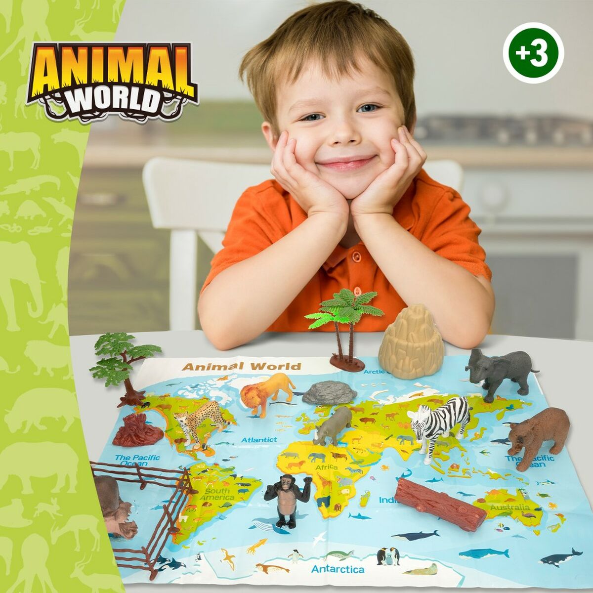 Figurine de animale Colorbaby 19 Piese Junglă Plastic 14 x 6 x 5 cm (6 Unități) - Jucarii si jocuri, Păpuși și figurine