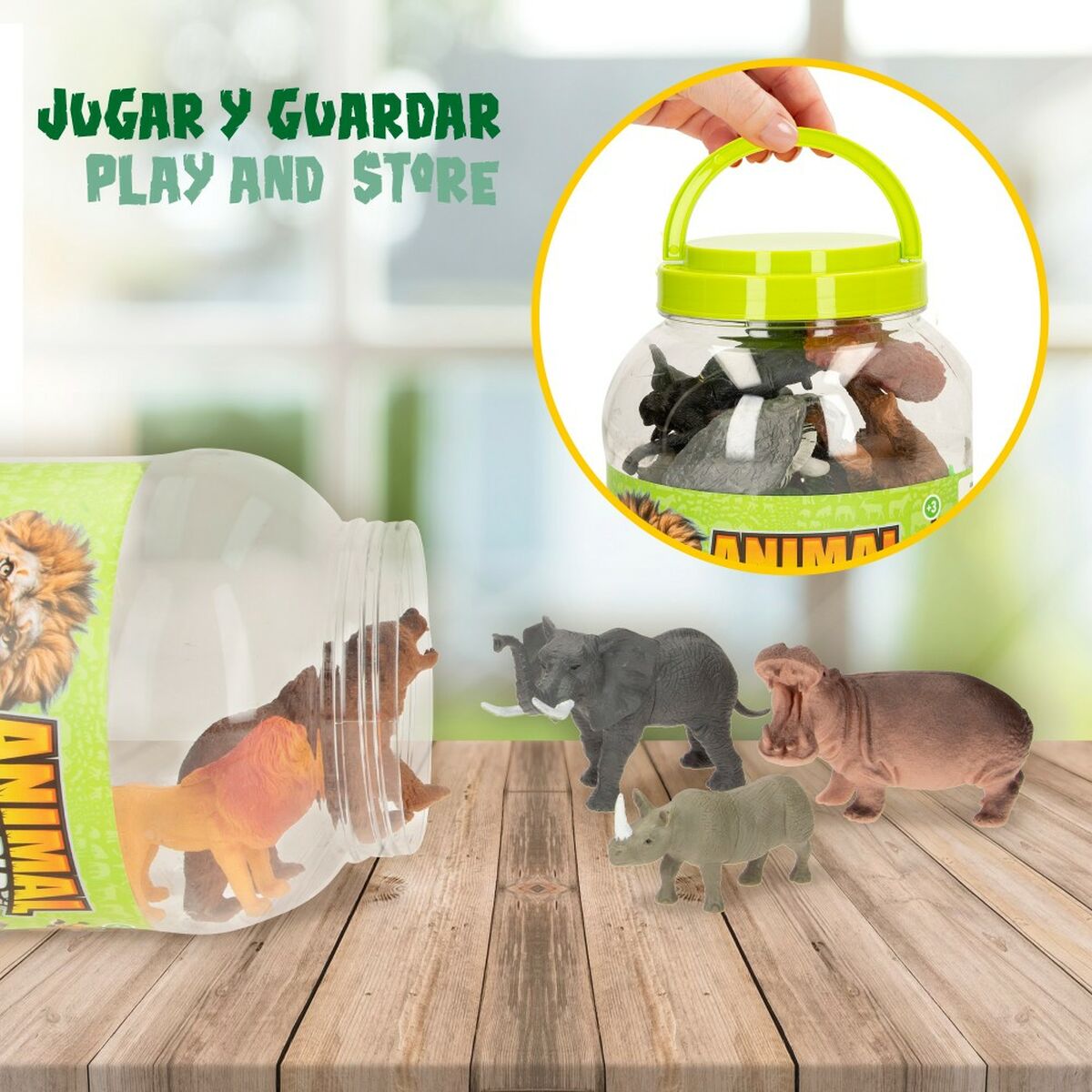 Figurine de animale Colorbaby 19 Piese Junglă Plastic 14 x 6 x 5 cm (6 Unități) - Jucarii si jocuri, Păpuși și figurine