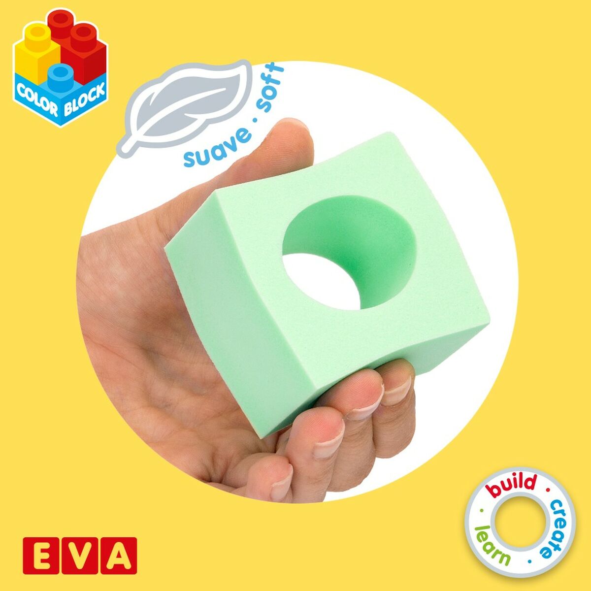 Plăci de Construcții Color Block 32 Piese EVA (4 Unități) - Jucarii si jocuri