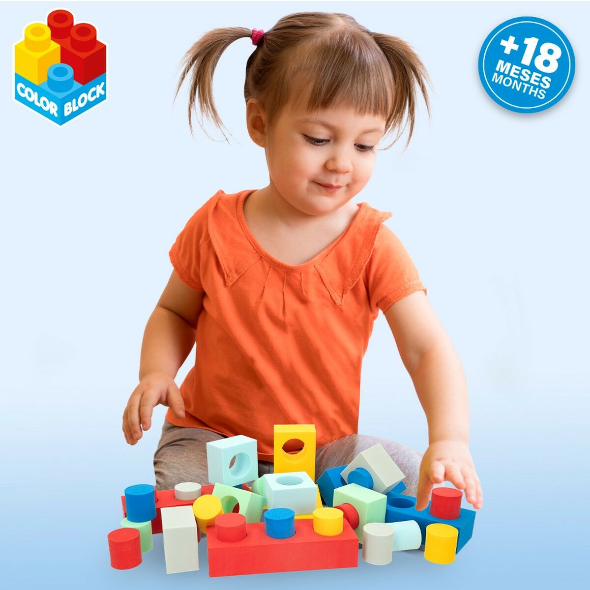 Plăci de Construcții Color Block 32 Piese EVA (4 Unități) - Jucarii si jocuri
