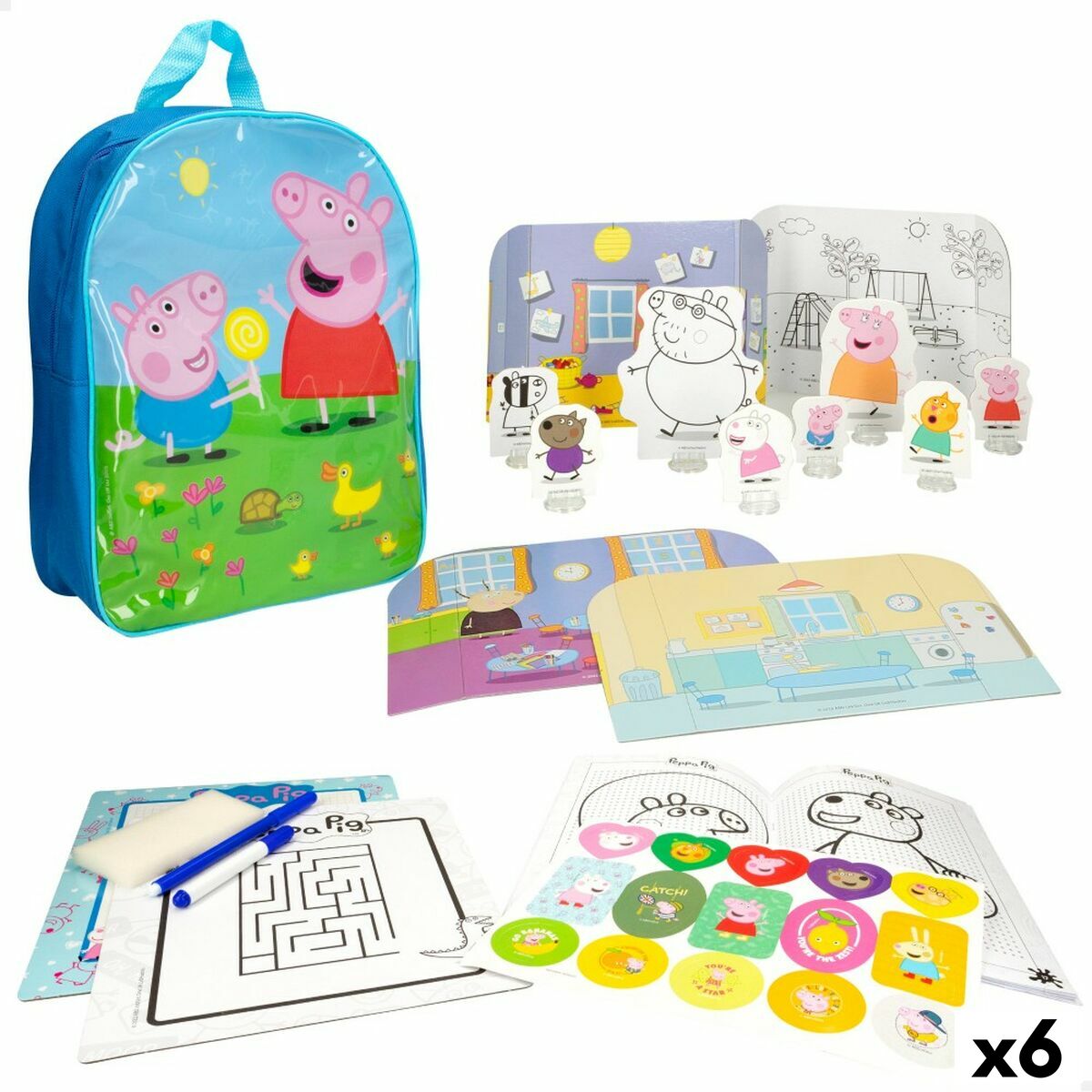 Joc Educativ Peppa Pig 23 x 31 x 9 cm (6 Unități) - Jucarii si jocuri, Jocuri și accesorii