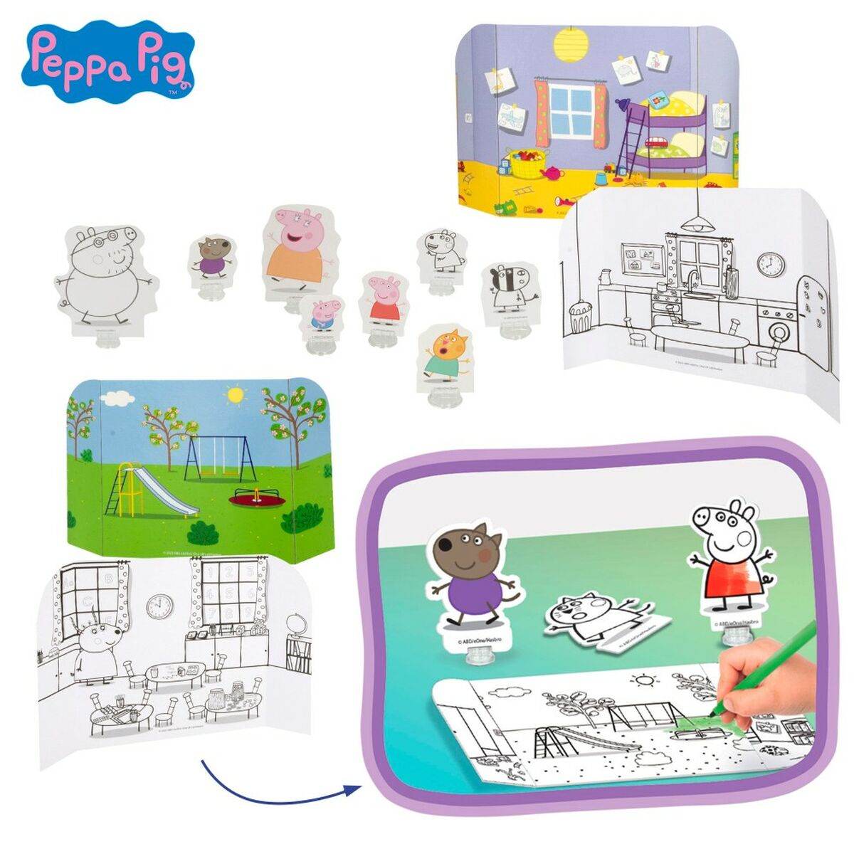 Joc Educativ Peppa Pig 23 x 31 x 9 cm (6 Unități) - Jucarii si jocuri, Jocuri și accesorii