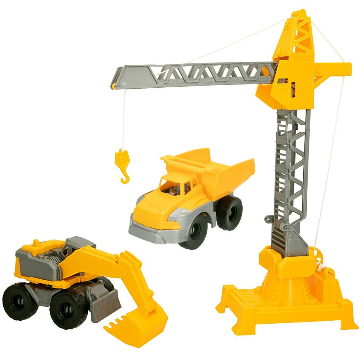 Vehicule de Construcție Colorbaby 31 x 41 x 9,5 cm (4 Unități) 3 Piese - Jucarii si jocuri, Vehicule