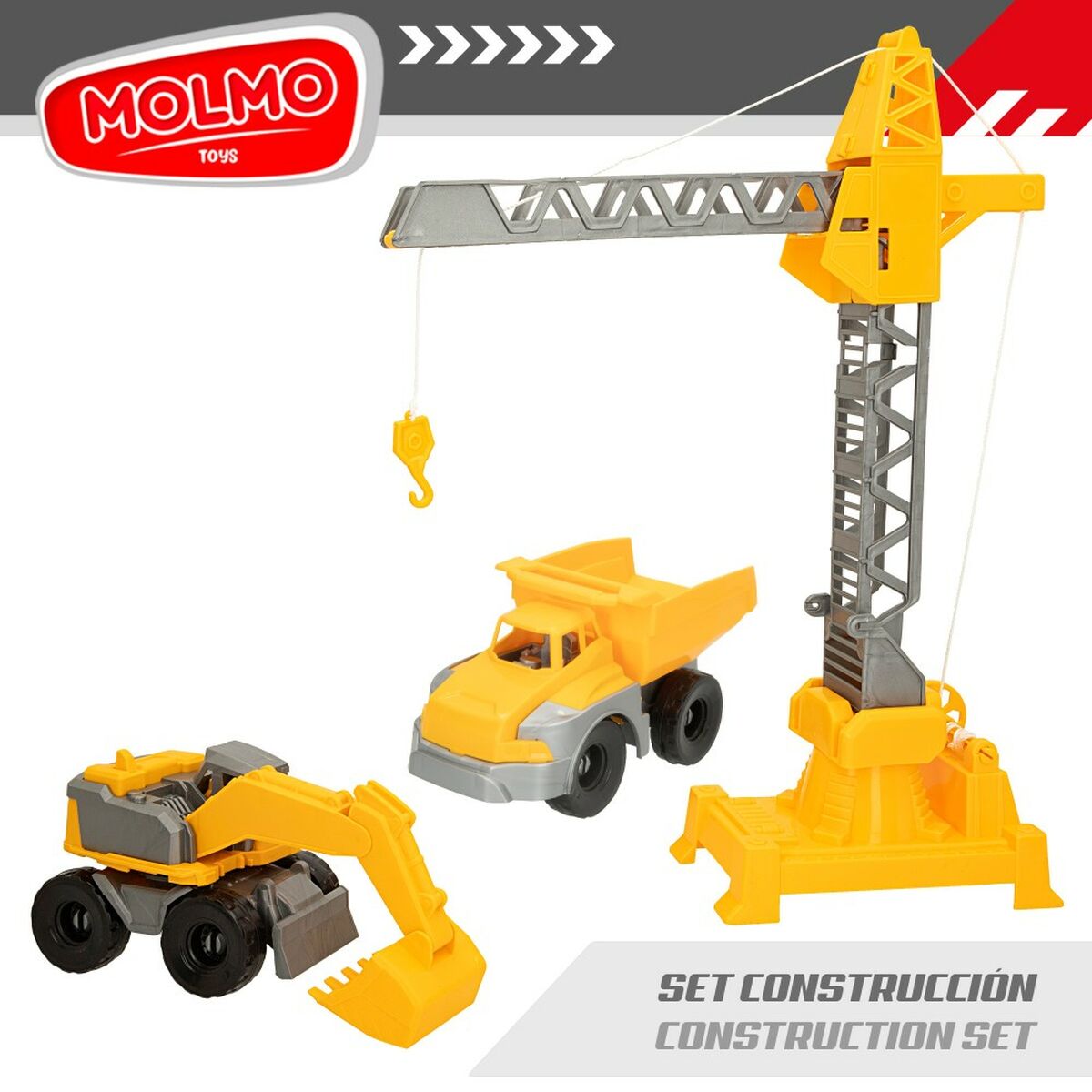 Vehicule de Construcție Colorbaby 31 x 41 x 9,5 cm (4 Unități) 3 Piese - Jucarii si jocuri, Vehicule