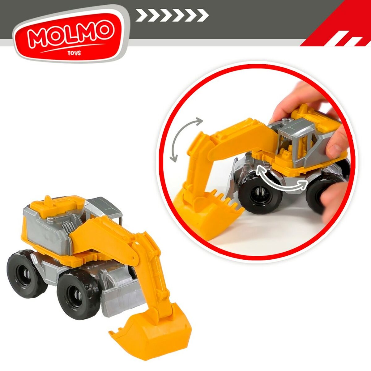 Vehicule de Construcție Colorbaby 31 x 41 x 9,5 cm (4 Unități) 3 Piese - Jucarii si jocuri, Vehicule