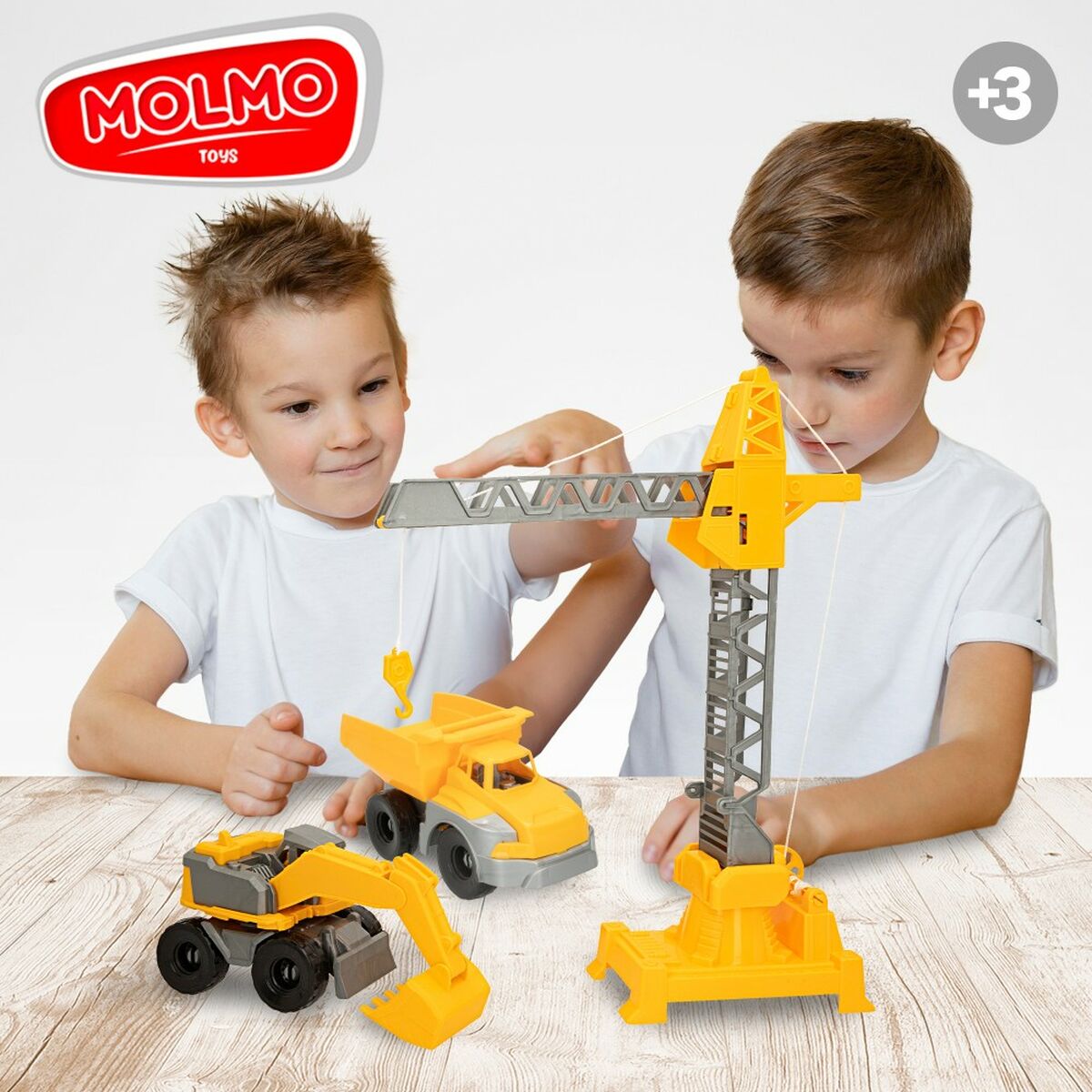 Vehicule de Construcție Colorbaby 31 x 41 x 9,5 cm (4 Unități) 3 Piese - Jucarii si jocuri, Vehicule