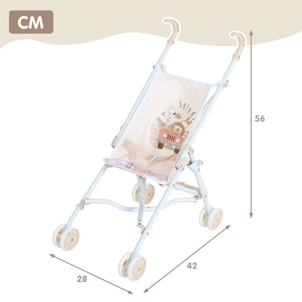 Scaun pentru Păpuși Colorbaby Safari 27 x 56 x 53 cm Pliabil 12 Unități - Jucarii si jocuri, Păpuși și accesorii