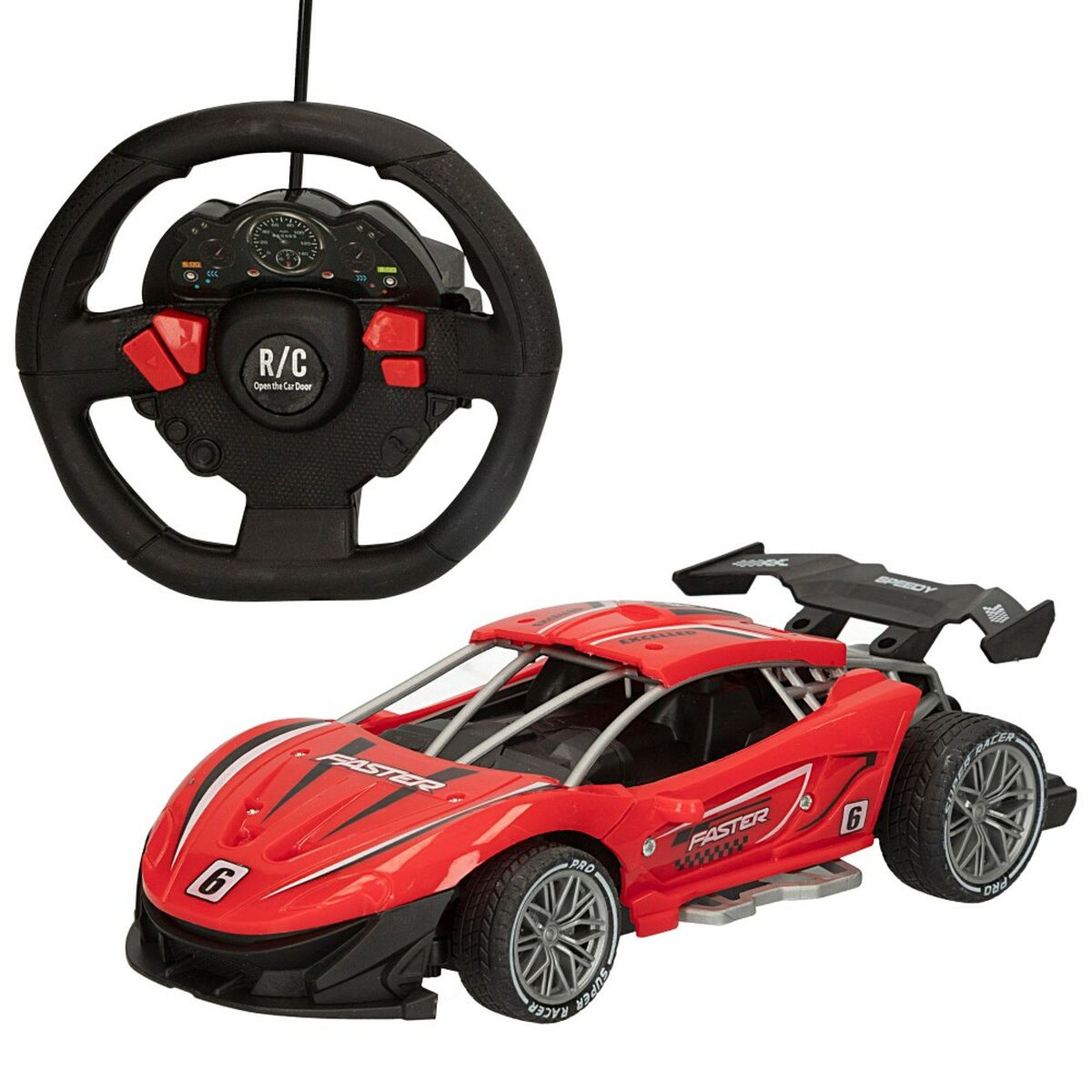 Mașină Radio Control Speed & Go 22 x 7 x 11 cm 1:16 Roșu 6 Unități - Jucarii si jocuri, Vehicule